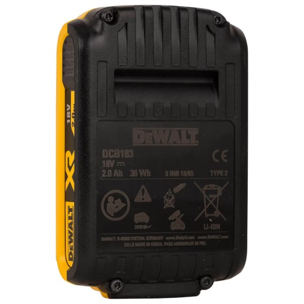 Фото - Аккумулятор для электроинструментов DeWALT 18В Li-lon (DCB183_N314783)