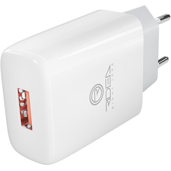 Фото - Сетевое зарядное устройство Ridea Element Micro 2.1 A White (RW-11111)