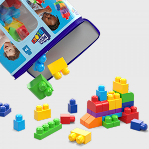 Фото - Пластиковый конструктор для малышей Mega Bloks классический в мешке (60 дет.) (DCH55)