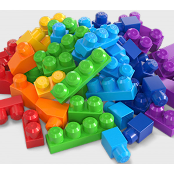 Фото - Пластиковый конструктор для малышей Mega Bloks классический в мешке (60 дет.) (DCH55)