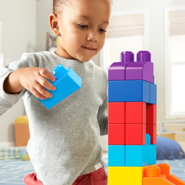 Фото - Пластиковый конструктор для малышей Mega Bloks классический в мешке (80 дет.) (DCH63)