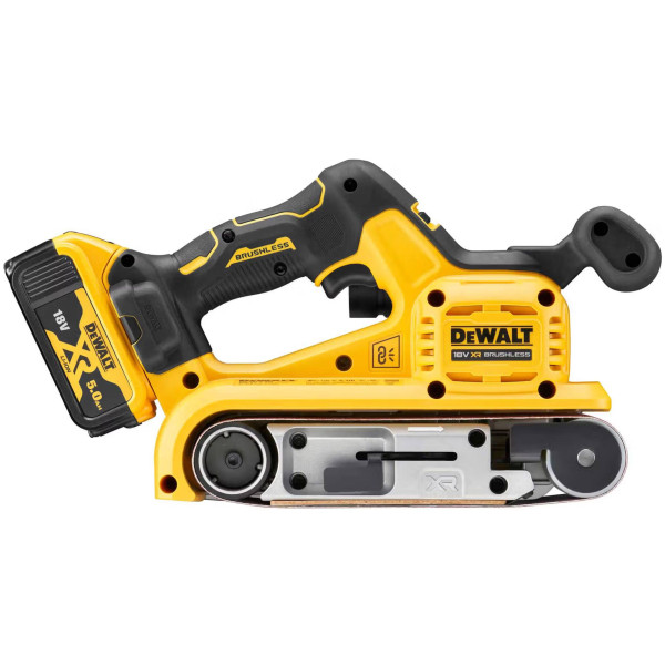 Фото - Ленточная шлиф. машина DeWALT XR Li-Ion 18 В 5 Аг (DCW220P2)