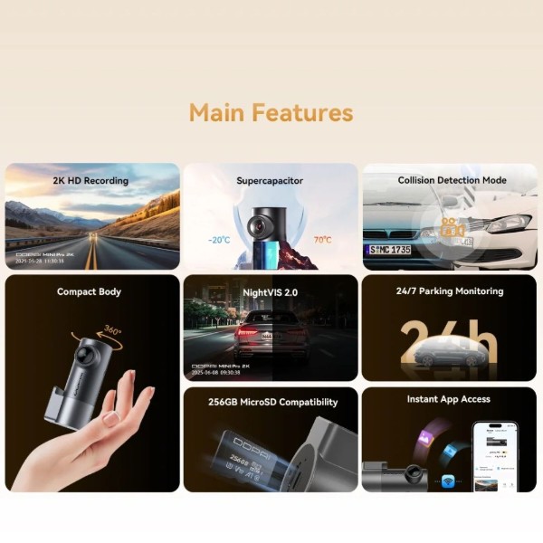 Фото - Відеореєстратор DDPai Dashcam Mini Pro 2K