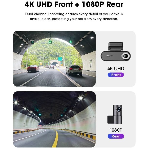 Фото - Видеорегистратор DDPai Dashcam N5 2026 + камера заднего вида