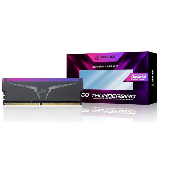 Фото - Память DDR Arktek DRAM DDR4 16Gb 2666 MHz 1,2V, CL-16, Heatsink, XMP 2.0, RGB (AKD4S16P2666HL)