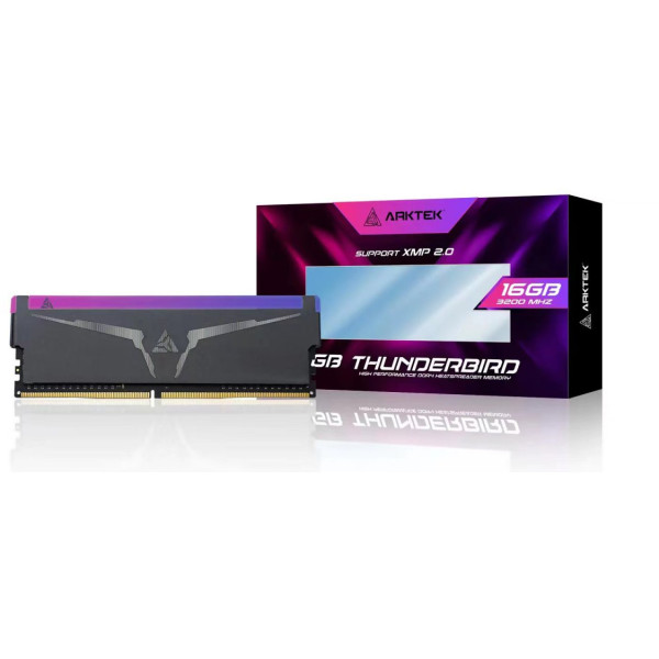 Фото - Память DDR Arktek DRAM DDR4 16Gb 3200 MHz 1,2V, CL-16, Heatsink, XMP 2.0, RGB (AKD4S16P3200HL)