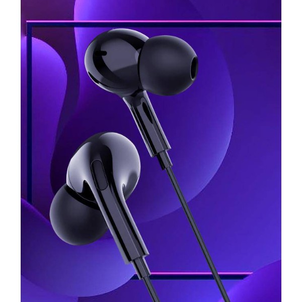 Фото - Наушники вкладыши проводные Denmen DR06 3.5mm 1.2 м Black (DE-DR06-BK)