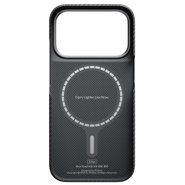 Фото - Чохол для смартфону Pitaka Edge Ultra-Slim Case Twill Black/Grey for iPhone 18 Pro/17 Pro (KI1801P)