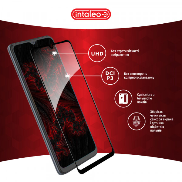 Фото - Захисне скло для смартфону Intaleo Full Glue for ZTE Blade A52 Black (1283126545511)