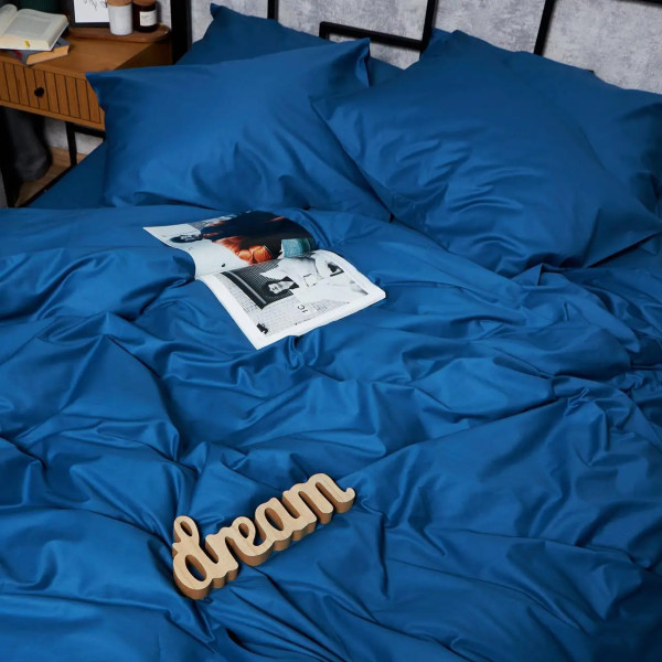 Фото - Комплект постільної білизни Moon&Star Satin Premium Deep Blue 175х210 (MS-820008511)