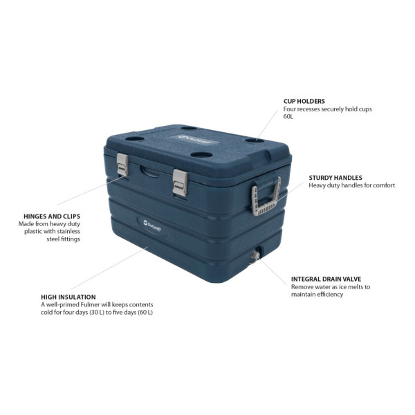 Фото - Термобокс Outwell Coolbox Fulmar 60L Deep Blue (590150)