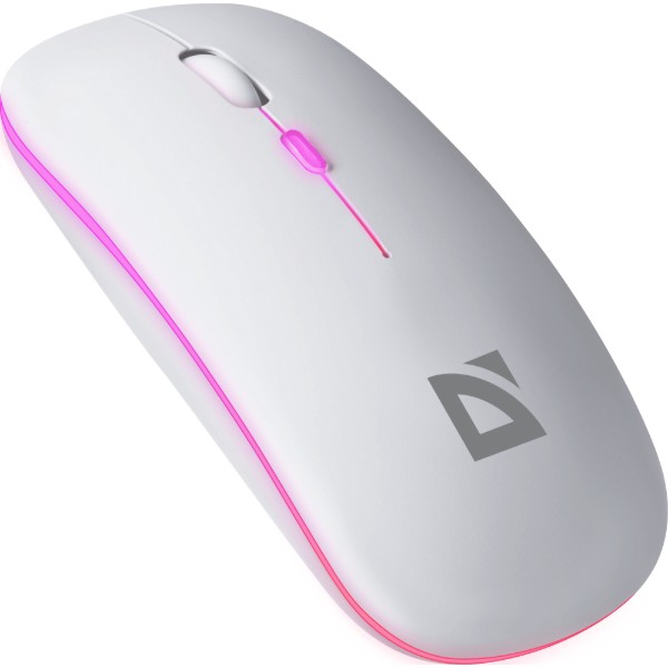 Фото - Мышь беспроводная Defender Coda MB-261, 2.4G, BT,rainbow,rechargeable White (52262)