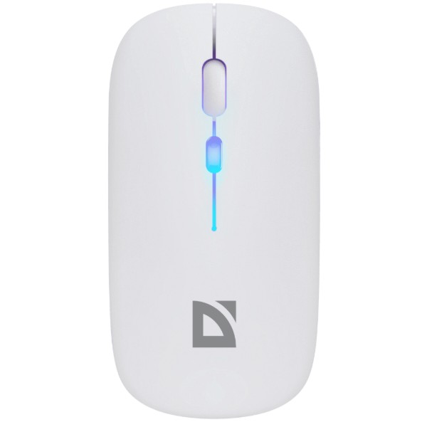 Фото - Мышь беспроводная Defender Coda MB-261, 2.4G, BT,rainbow,rechargeable White (52262)