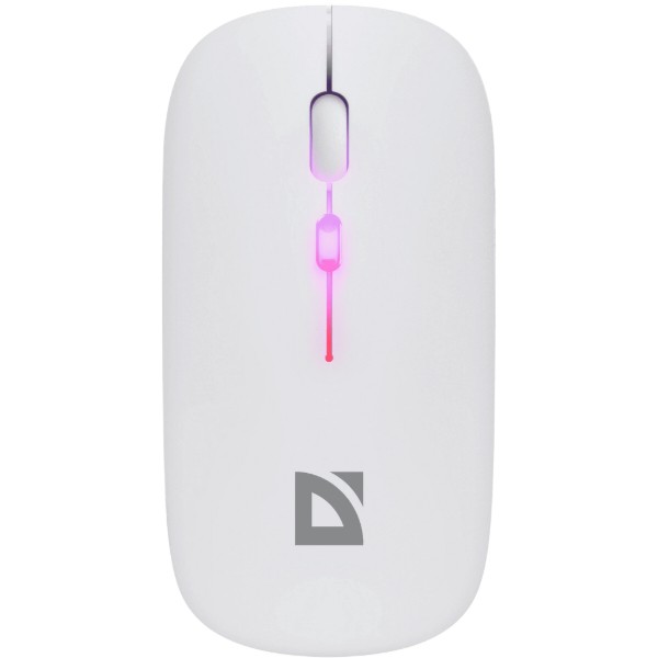 Фото - Мышь беспроводная Defender Coda MB-261, 2.4G, BT,rainbow,rechargeable White (52262)