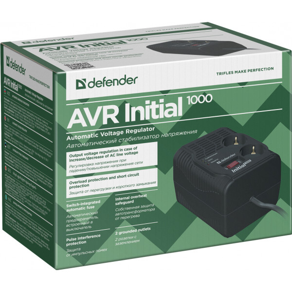 Фото - Стабілізатор напруги Defender AVR Initial 1000 (99018)