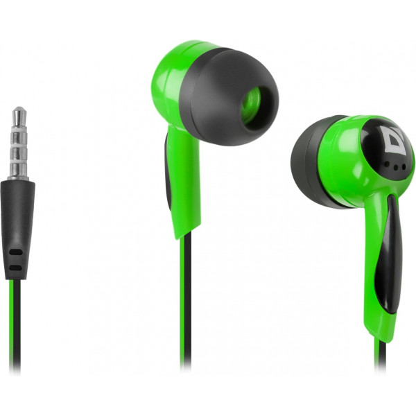 Фото - Навушники вкладиші Defender Basic-604 Black/Green (63607)