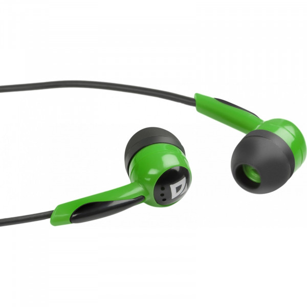 Фото - Навушники вкладиші Defender Basic-604 Black/Green (63607)
