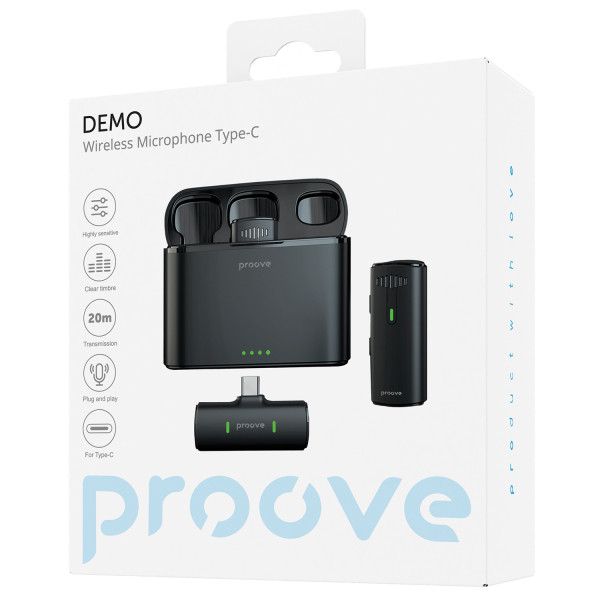 Фото - Мікрофон для смартфона Proove Demo Type-C Black (PMDM00010202)
