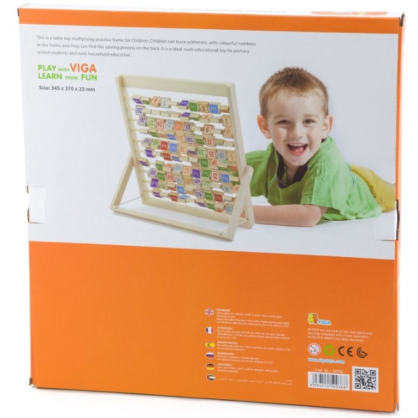 Фото - Бізіборд-дошка Viga Toys Вивчаємо множення (50036)