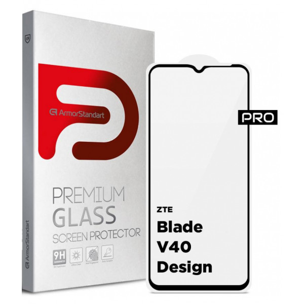 Фото - Захисне скло для смартфону Armorstandart Pro for ZTE Blade V40 Design Black (ARM68740)
