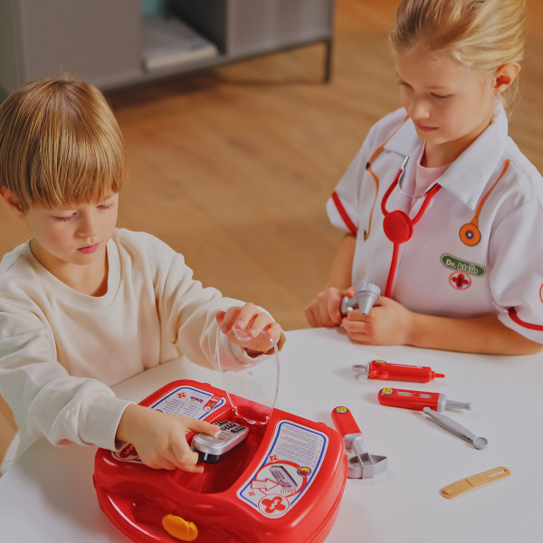 Фото - Сюжетно-рольова гра. Набір-професій Klein PRO - Іграшковий набір лікаря з халатом та мобільним телефоном (4353)