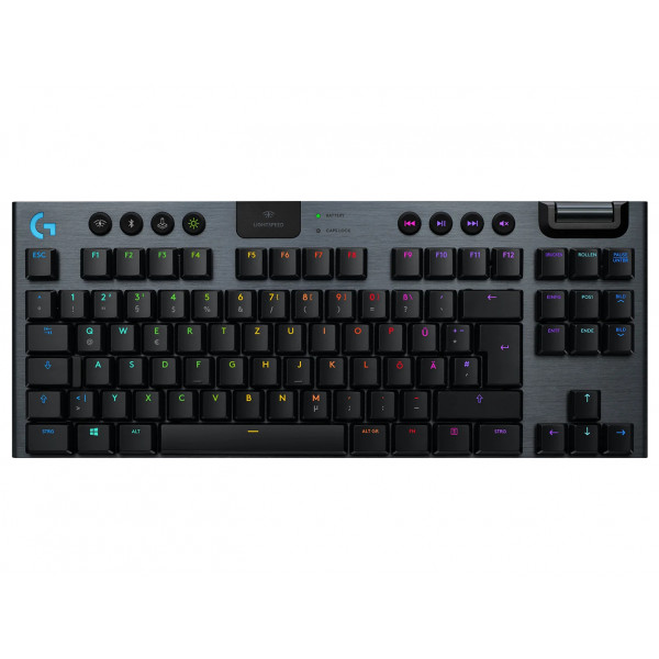 Фото - Клавіатура бездротова ігрова Logitech G915 TKL Tenkeyless LIGHTSPEED RGB Mechanical Tactile Switch Carbon UA (920-009503)