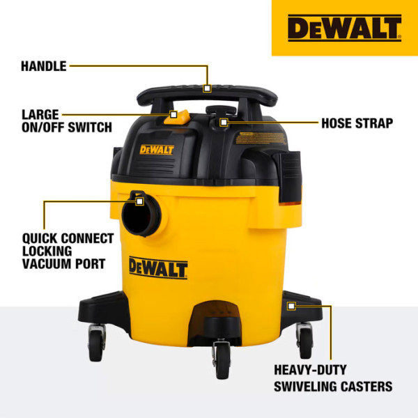 Фото - Пилосос для сухого прибирання з контейнером і мішком DeWALT DXV20PC