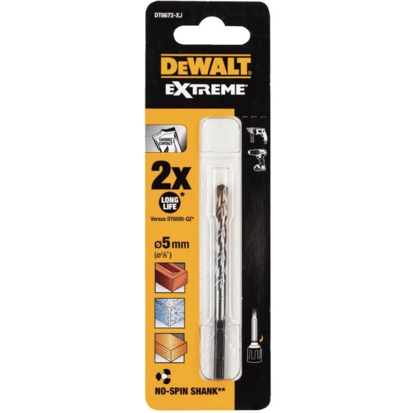Фото - Свердло DeWALT Extreme 5x85 мм (DT6672)