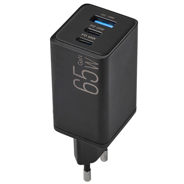 Фото - Мережевий зарядний пристрій Brevia ePowerGaN PD65W 2xUSB-C+USB-A (44065GDCUB)