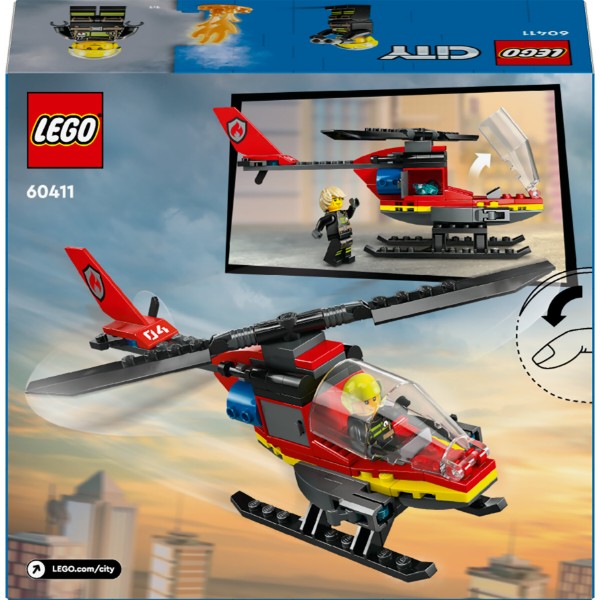 Фото - Конструктор LEGO City Пожарный спасательный вертолет (60411)