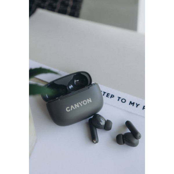 Фото - Навушники вкладиші бездротові TWS Canyon OnGo TWS-10 ANC ENC Black (CNS-TWS10BK)