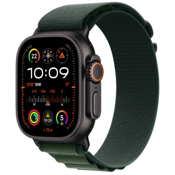 Фото - Смарт-годинник Apple Watch Ultra 2 GPS 49mm Black Titanium Case with Dark Green Alpine Loop - Large Фото - Смарт-годинник Apple Watch Ultra 2 GPS 49mm Black Titanium Case with Dark Green Alpine Loop - Large