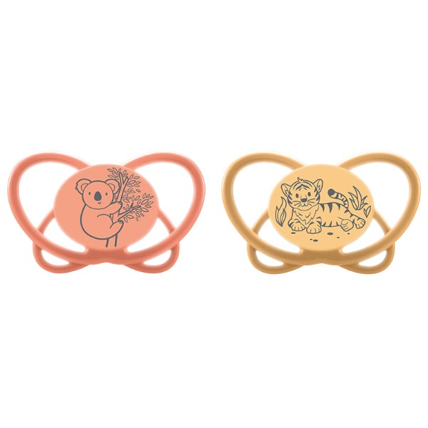 Фото - Кругла пустушка NIP Мій метелик Зелена Серія 2 шт. Orange (38755-51)
