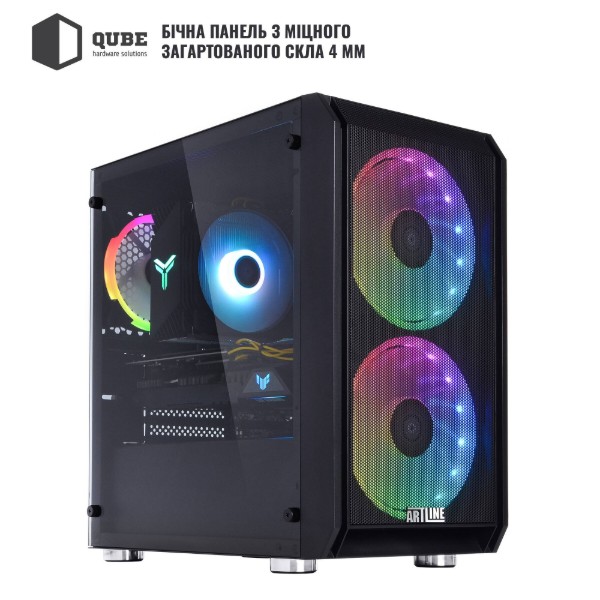 Фото - Системний блок QUBE QB i5 14400F RX 6600 8GB NM 3242Win (i514400FRX66008GBNM3242Win)