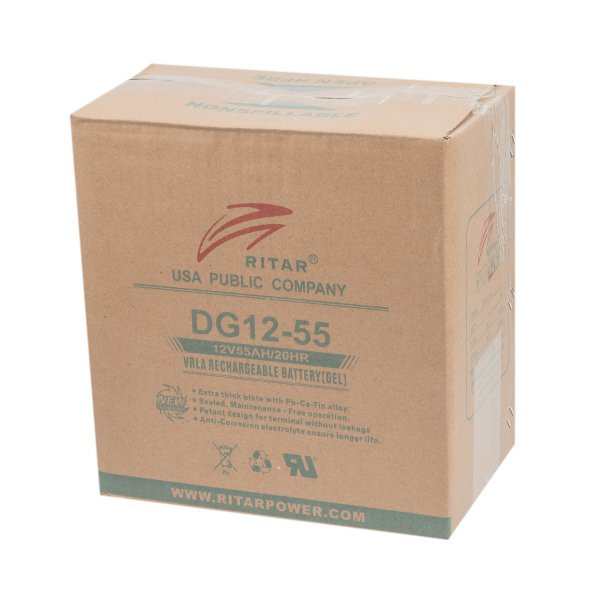 Фото - Акумулятор для ДБЖ Ritar 12V 55AH Gel (DG12-55)