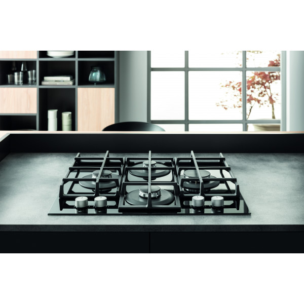 Фото - Духова шафа + варильна поверхня газова Hotpoint-Ariston FA2841JHBLHA + HAGS61FBK