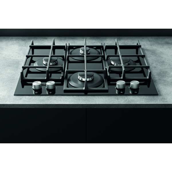 Фото - Духова шафа + варильна поверхня газова Hotpoint-Ariston FA2841JHBLHA + HAGS61FBK