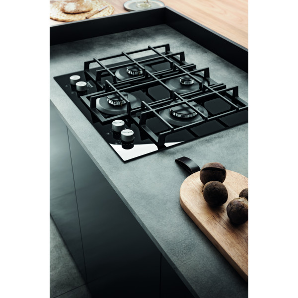 Фото - Духова шафа + варильна поверхня газова Hotpoint-Ariston FA2841JHBLHA + HAGS61FBK
