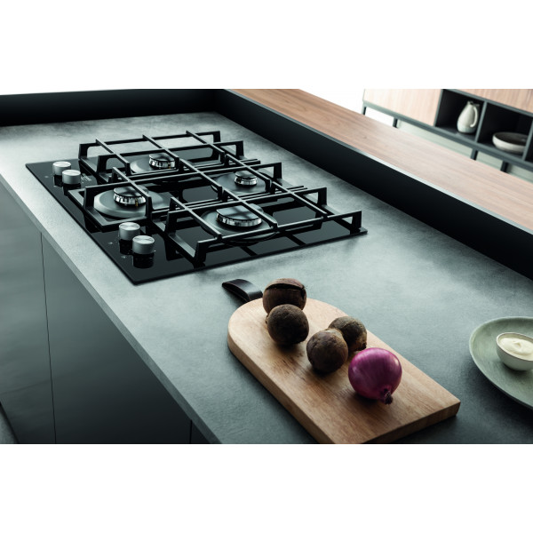 Фото - Духова шафа + варильна поверхня газова Hotpoint-Ariston FA2841JHBLHA + HAGS61FBK