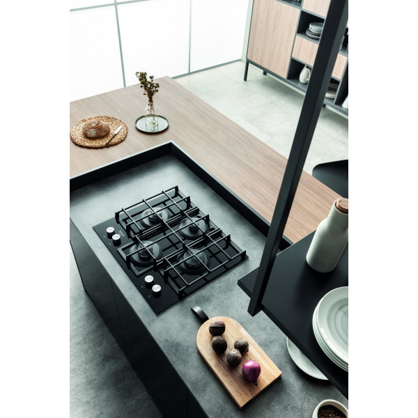 Фото - Духова шафа + варильна поверхня газова Hotpoint-Ariston FA2841JHBLHA + HAGS61FBK