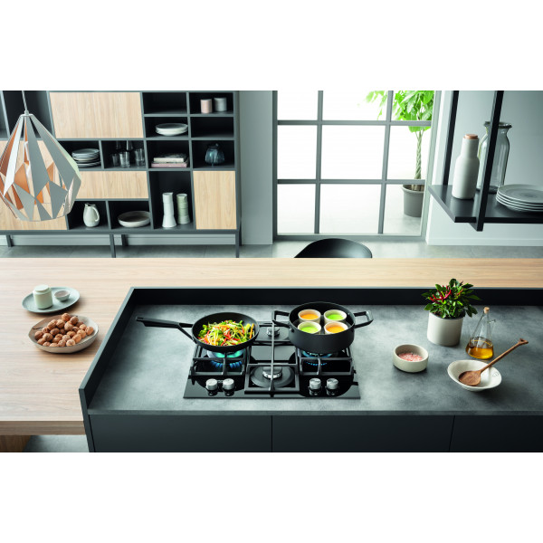 Фото - Духова шафа + варильна поверхня газова Hotpoint-Ariston FA2841JHBLHA + HAGS61FBK