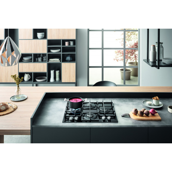 Фото - Духова шафа + варильна поверхня газова Hotpoint-Ariston FA2841JHBLHA + HAGS61FBK