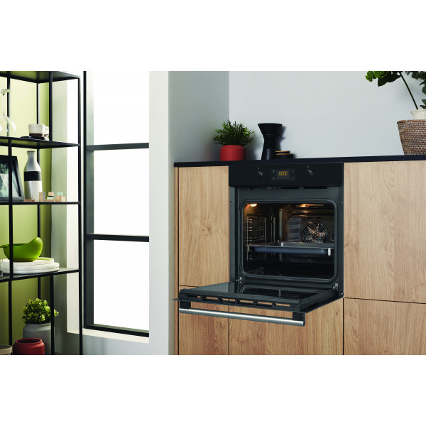 Фото - Духова шафа + варильна поверхня газова Hotpoint-Ariston FA2841JHBLHA + HAGS61FBK