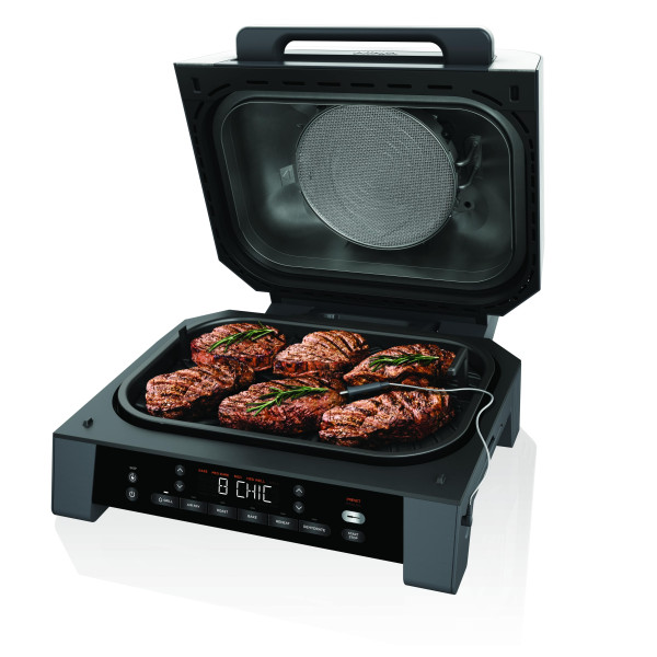 Фото - Гриль-барбекю електричний Ninja Foodi MAX Air Grill & Air Fryer з Сooking probe (DG551EU)