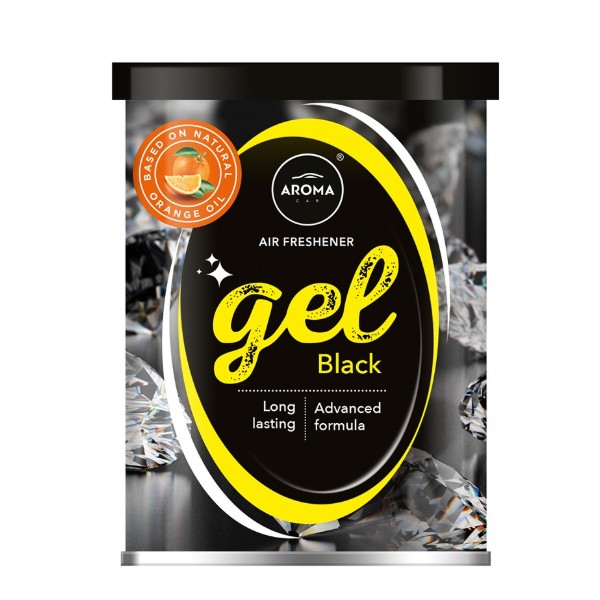 Фото - Ароматизатор для авто Aroma Car Terpen Gel 80g - BLACK (11655)