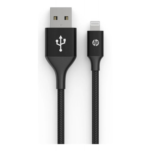 Фото - Кабель синхронізації даних HP USB 2.0 AM - Lightning DHC-MF100 2.0m Black (DHC-MF100-2M)