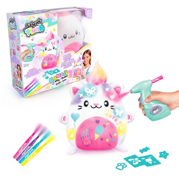 Фото - Набор для декупажа и росписи Canal Toys DIY AIRBRUSH PLUSH - Kawaii Котёнок (AIR073)