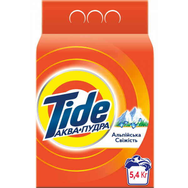 Фото - Стиральный порошок Tide Аква-Пудра Альпийская Свежесть авт. 5,4кг