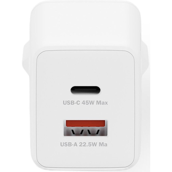 Фото - Мережевий зарядний пристрій Digitus GaN 1хUSB-C 1хUSB-A 45W (DA-10302)