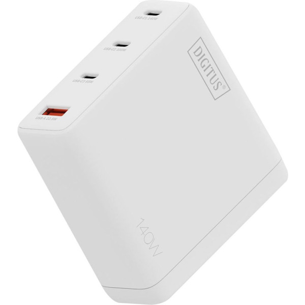 Фото - Мережевий зарядний пристрій Digitus GaN 3хUSB-C 1хUSB-A 140W (DA-10305)